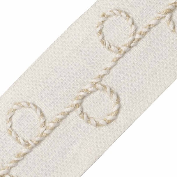 Uma Embroidered Border - Cream