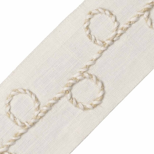Uma Embroidered Border - Cream