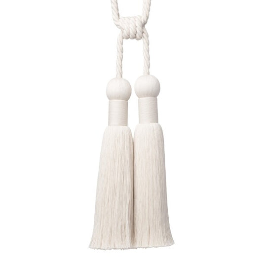 Bali Cotton Double Tassel Tieback - Cream