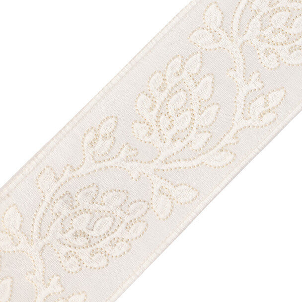 Mare Embroidered Border - White Sand