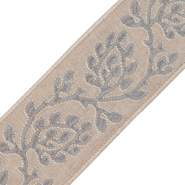 Mare Embroidered Border - Pebble