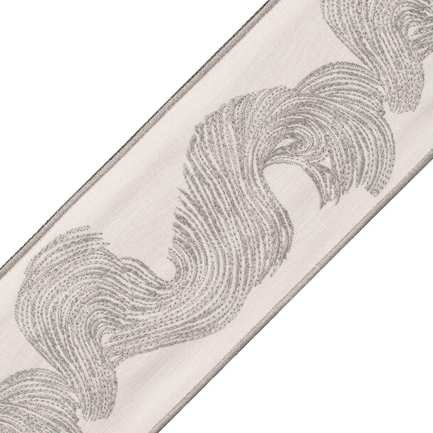 Oahu Embroidered Border - Pebble