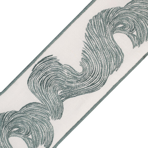 Oahu Embroidered Border - Tidepool