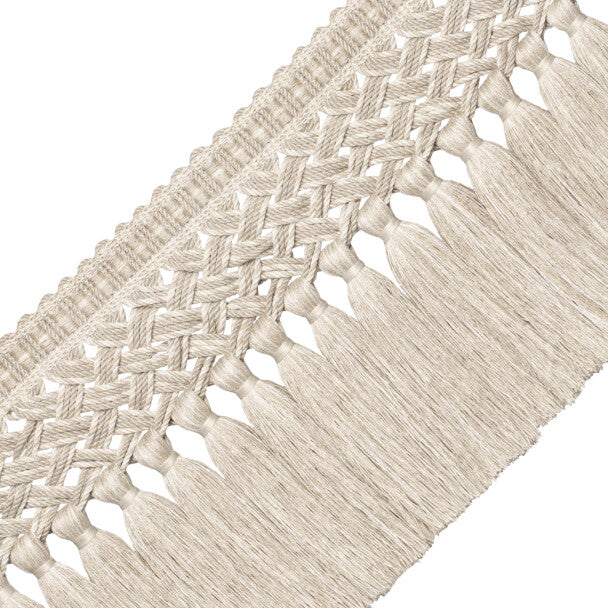 Édelie Linen Tassel Skirt Fringe - Eggshell