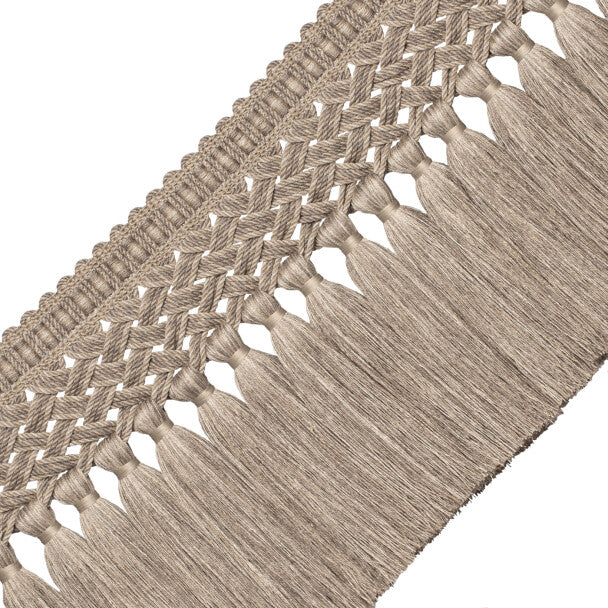 Édelie Linen Tassel Skirt Fringe - Granite