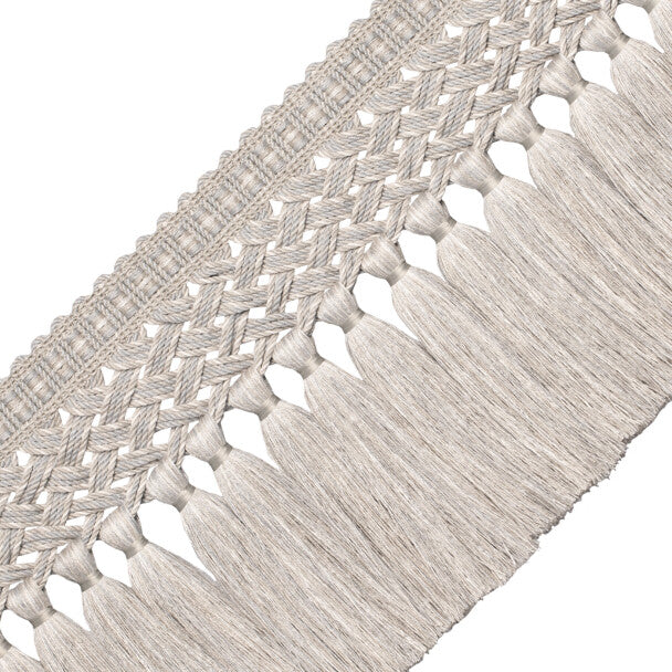 Édelie Linen Tassel Skirt Fringe - Fog