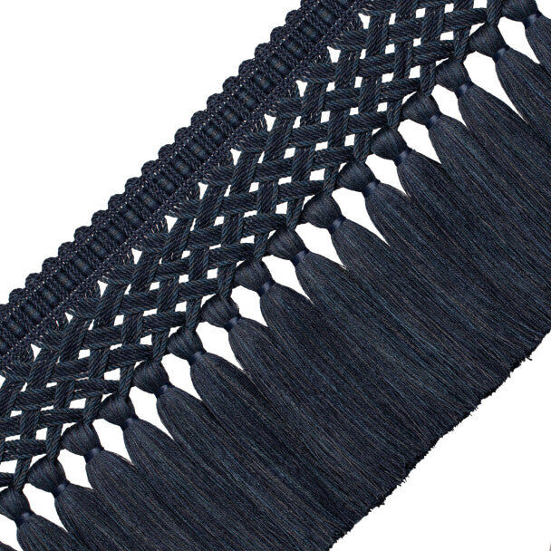 Édelie Linen Tassel Skirt Fringe - Indigo