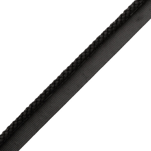 1/4" Cambridge Cord with Tape - Black