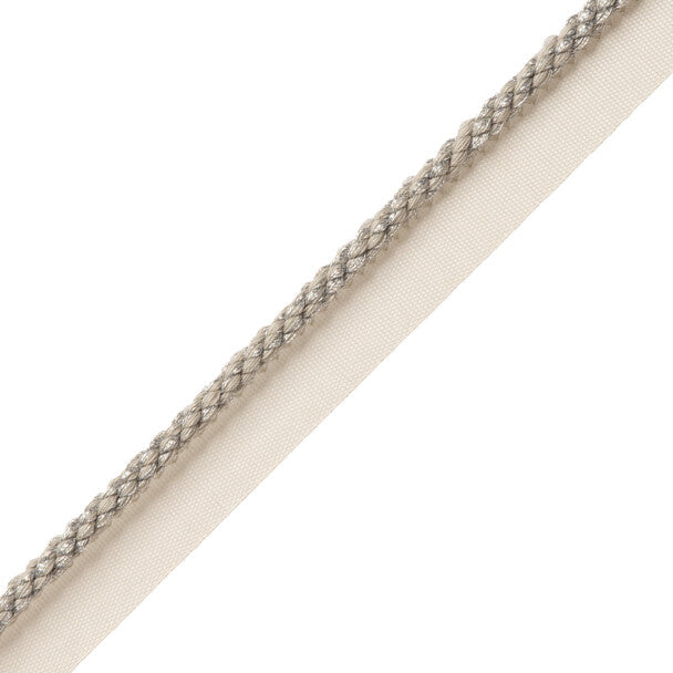 1/4" Cambridge Metallic Cord with Tape - Mercury Glass