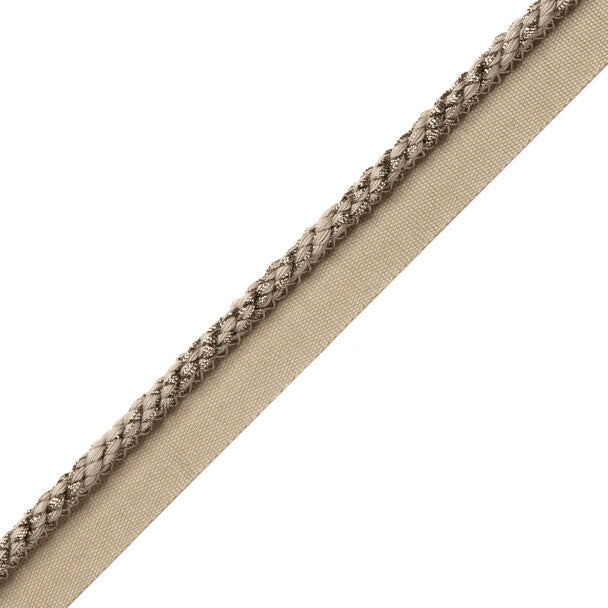 1/4" Cambridge Metallic Cord with Tape - Marcasite