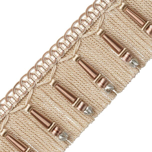Margaux Beaded Bullion Fringe - Rose De Thé