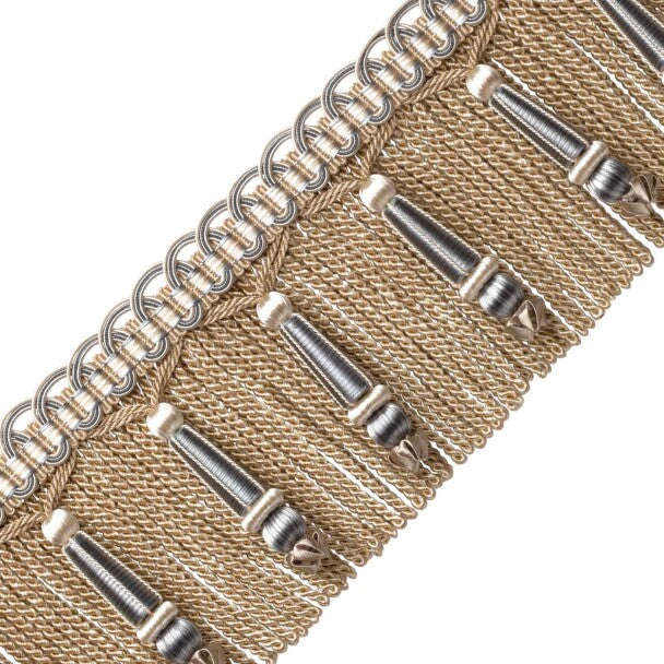 Margaux Beaded Bullion Fringe - Wedgewood Doré