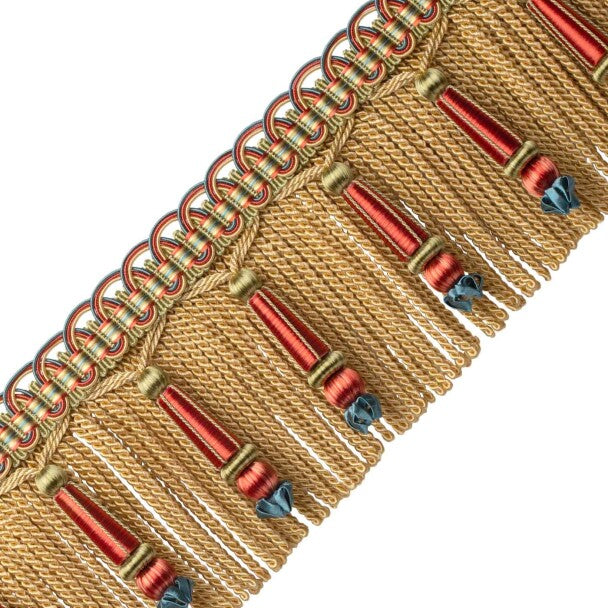 Margaux Beaded Bullion Fringe - Mandarine