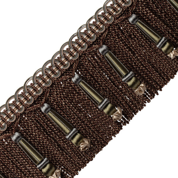 Margaux Beaded Bullion Fringe - Aubergine