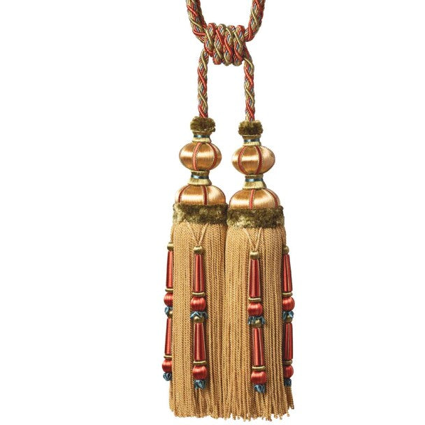 Margaux Double Tassel Tieback - Mandarine