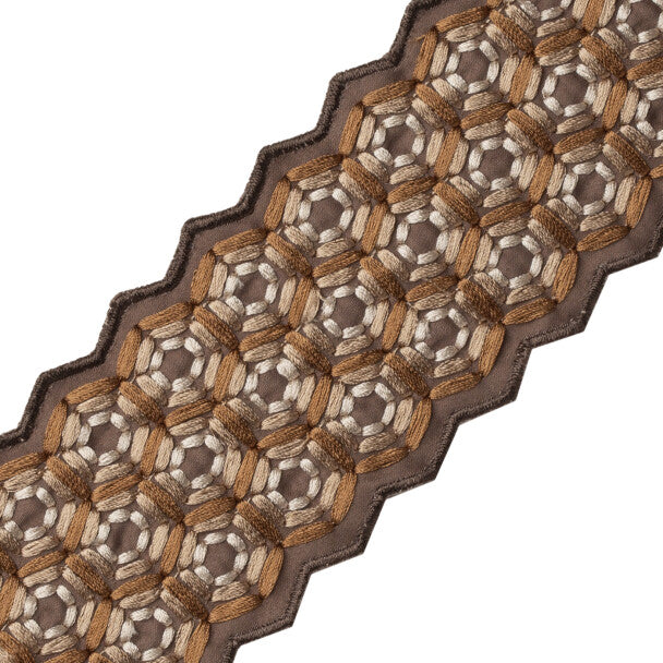 Queen Bee Embroidered Border - Amber