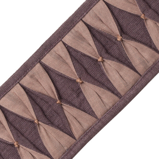 Monarch Pleated Border - Aubergine