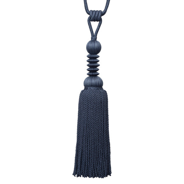 Caitlin Single Tassel Tieback - Caspian Blue