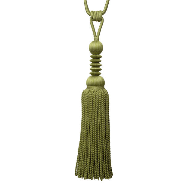 Caitlin Single Tassel Tieback - Olive