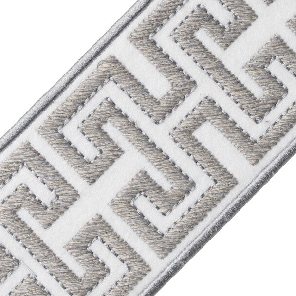 Athina Embroidered Border - Marble