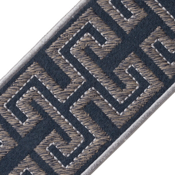Athina Embroidered Border - Lapis