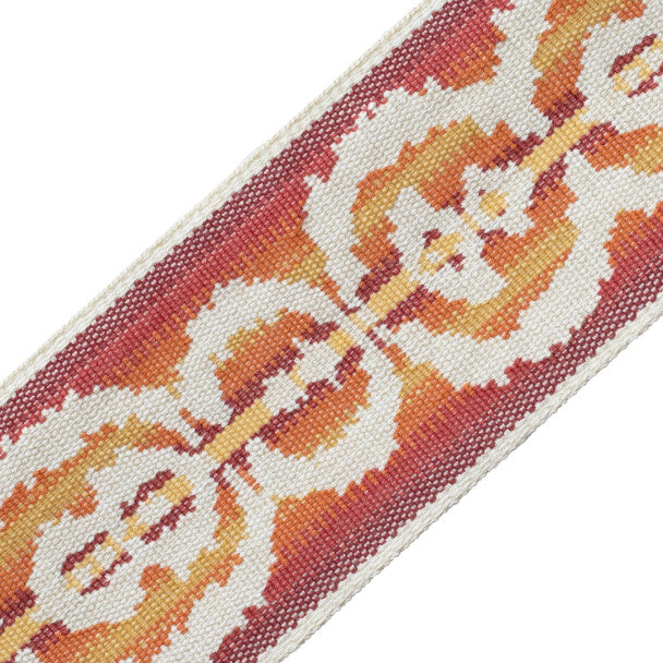 Aspen Ikat Border - Crimson