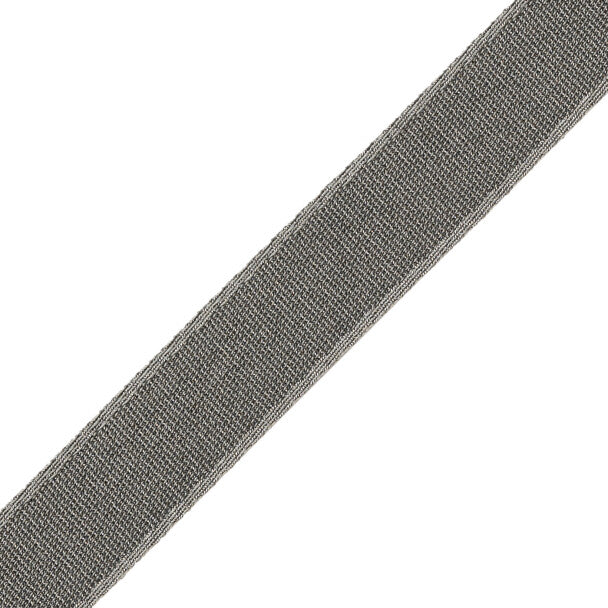 1" (25 Mm) Francoise Metallic Border - Antique Silver