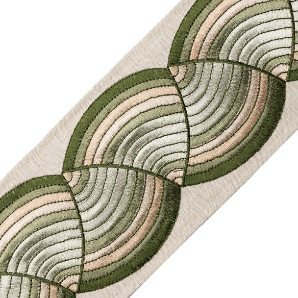 Elora Embroidered Border - Green Tea