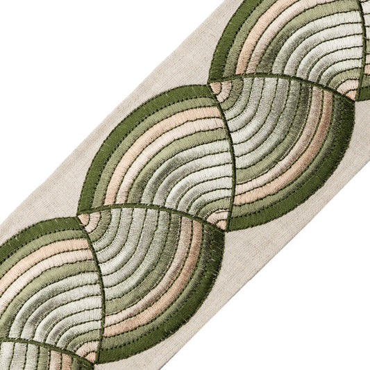 Elora Embroidered Border - Green Tea