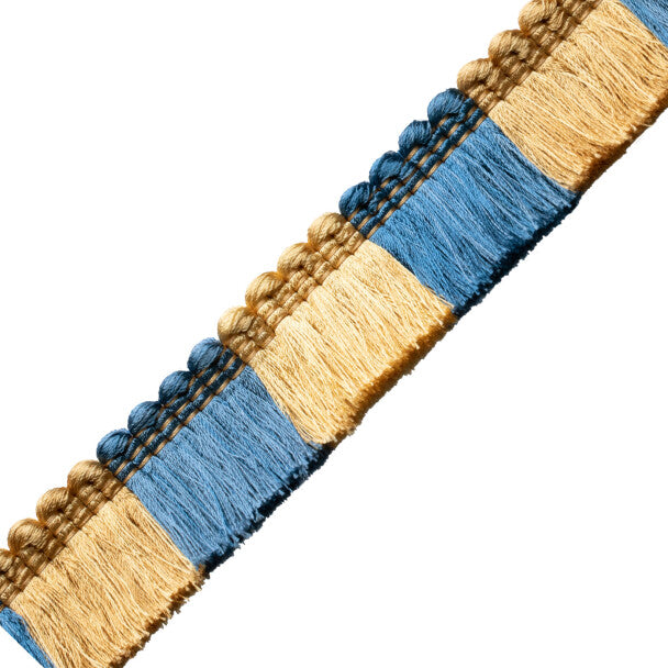 Trianon Blocked Brush Fringe - Lapis