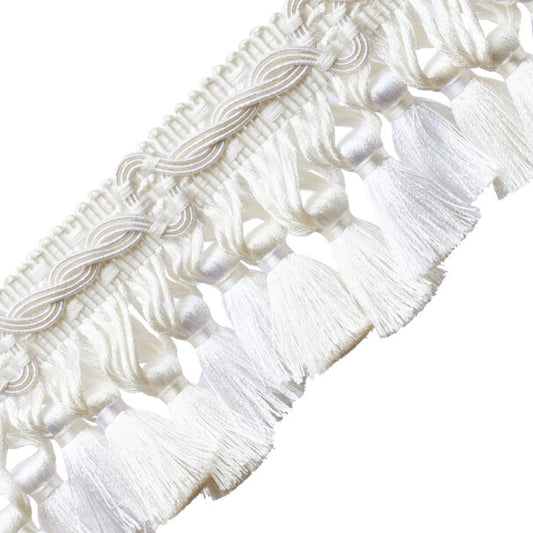 Trianon Scalloped Tassel Frnge - Pearl