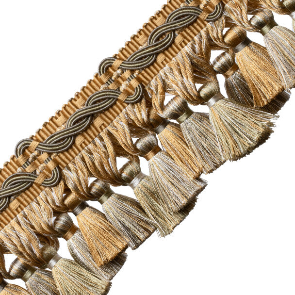 Trianon Scalloped Tassel Frnge - Citrine