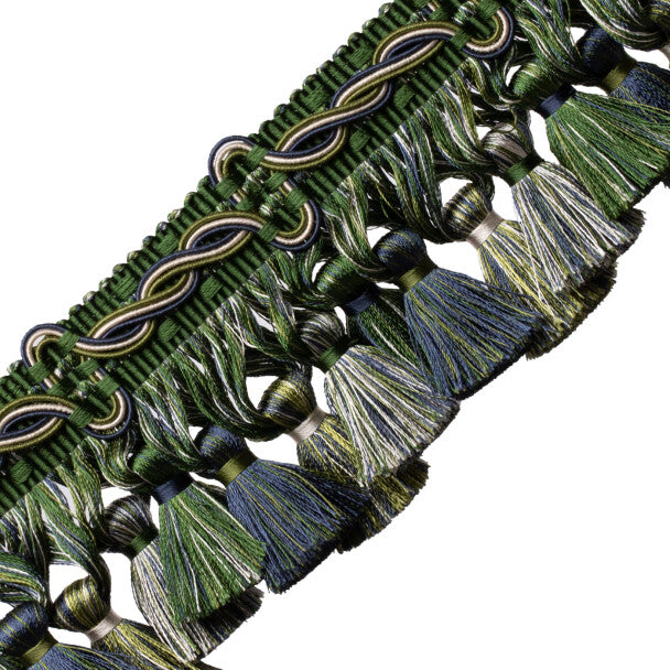 Trianon Scalloped Tassel Frnge - Emerald
