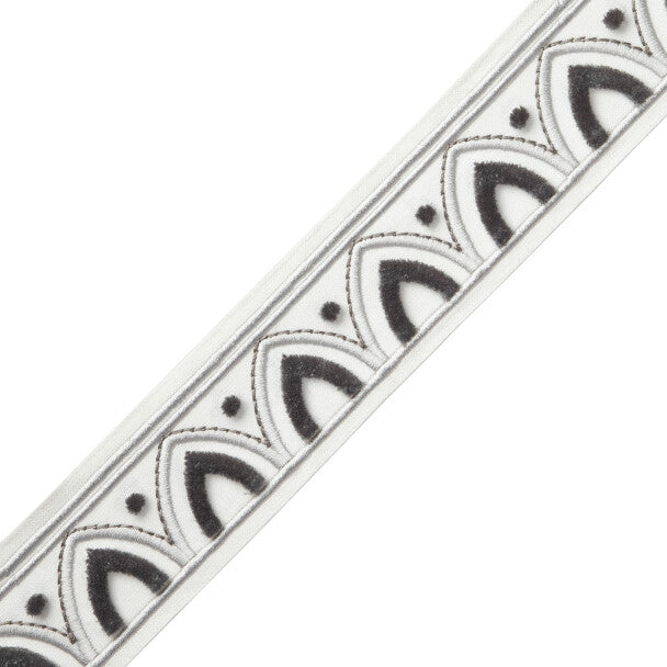 Alessia Velvet Border - Silver Light