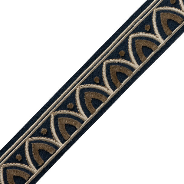 Alessia Velvet Border - Blue Lapis