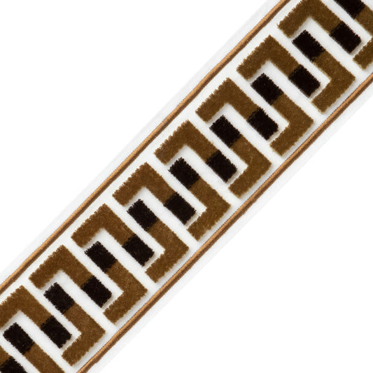 René Velvet Border - Walnut