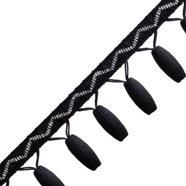 Harlow Beaded Fringe - Onxy