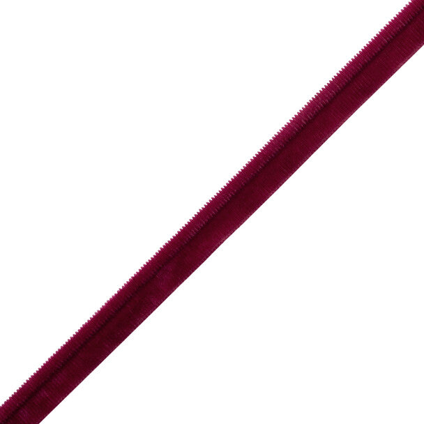 Swiss Velvet Grosgrain Piping - Burgundy