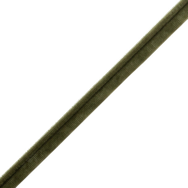 Swiss Velvet Grosgrain Piping - Olive