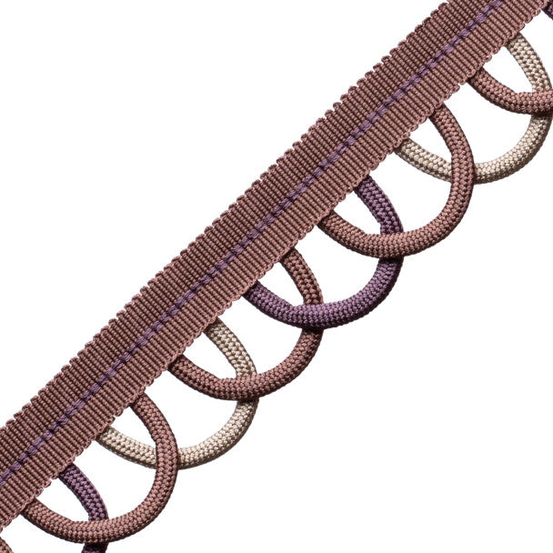 Posy Scalloped Border - Aubergine