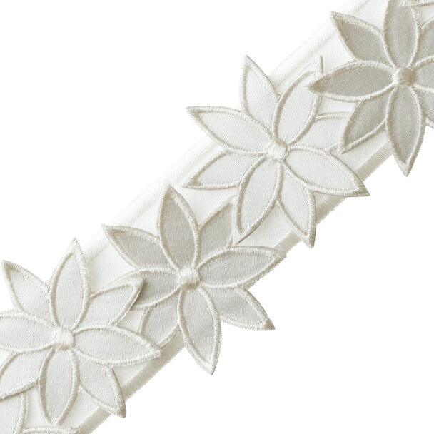 Daisy Appliqué Border - Silver