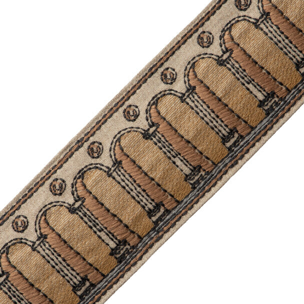 Archi Embroidered Border - Pietra