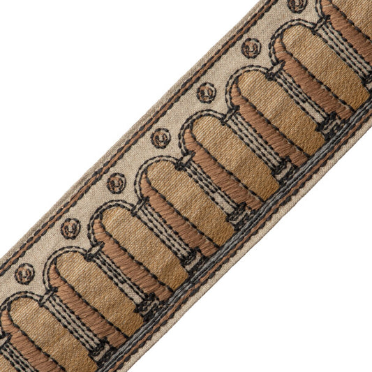 Archi Embroidered Border - Pietra