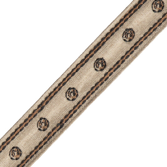 Punto Embroidered Border - Pietra