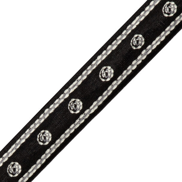 Punto Embroidered Border - Nera