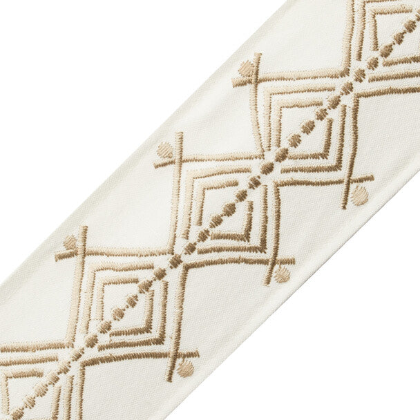 Chimayo Embroidered Border - White Sands