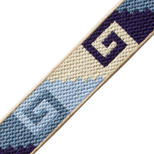 Mojave Embroidered Border - Blue Sky