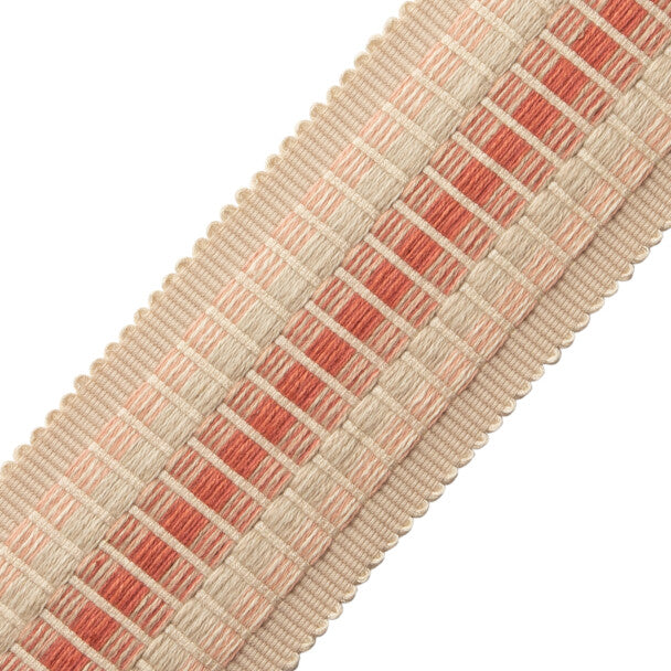 Dorset Striped Border - Coral