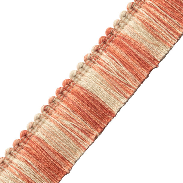 Dorset Blocked Brush Fringe - Coral
