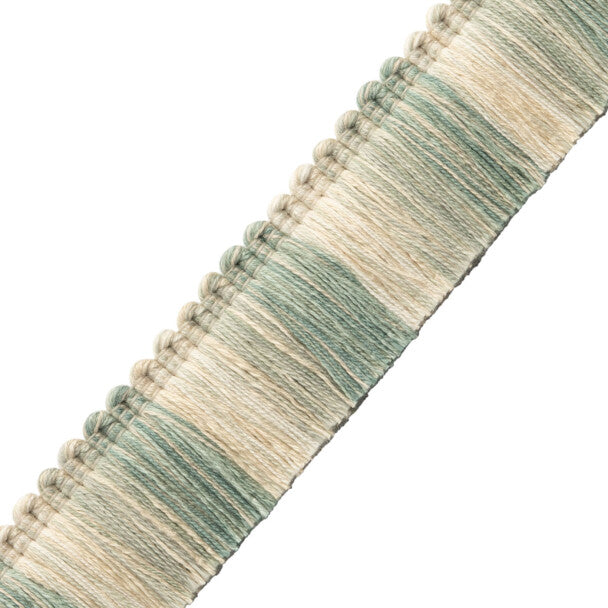 Dorset Blocked Brush Fringe - Aquamarine